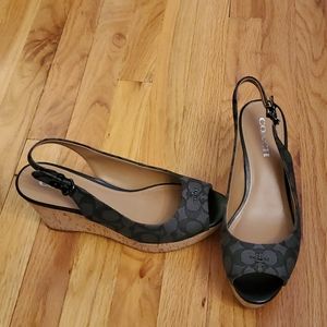 Coach wedges Size 10